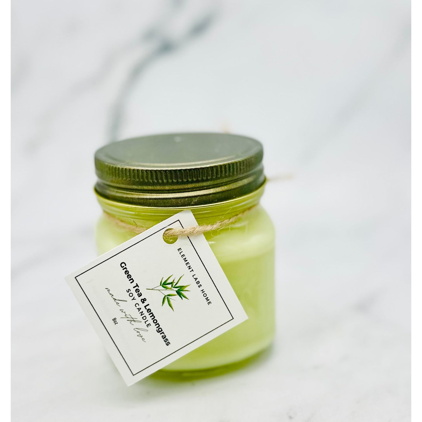 Soy Candle, Green Tea & Lemongrass
