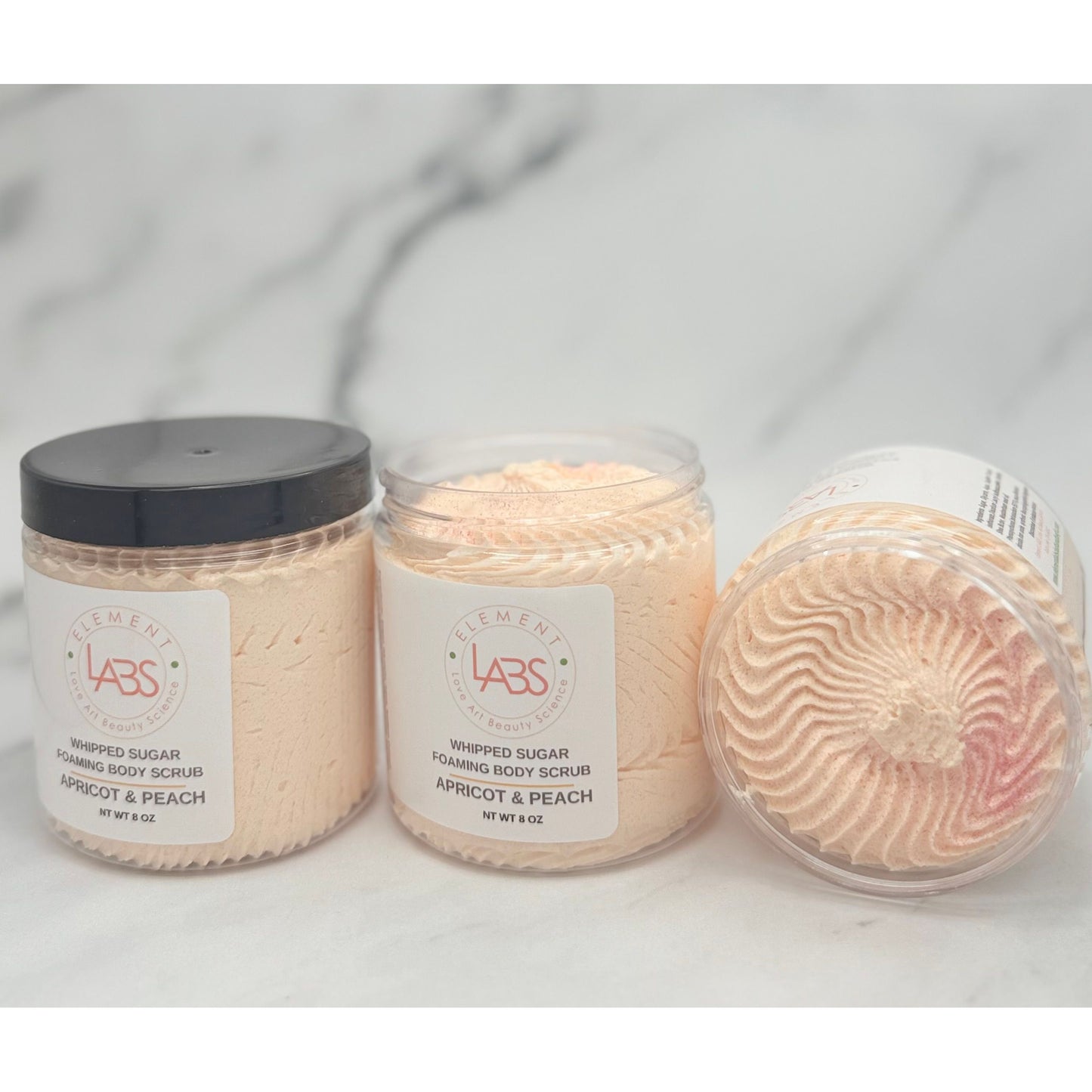 Foaming Whipped Sugar Scrub, Apricot & Peach