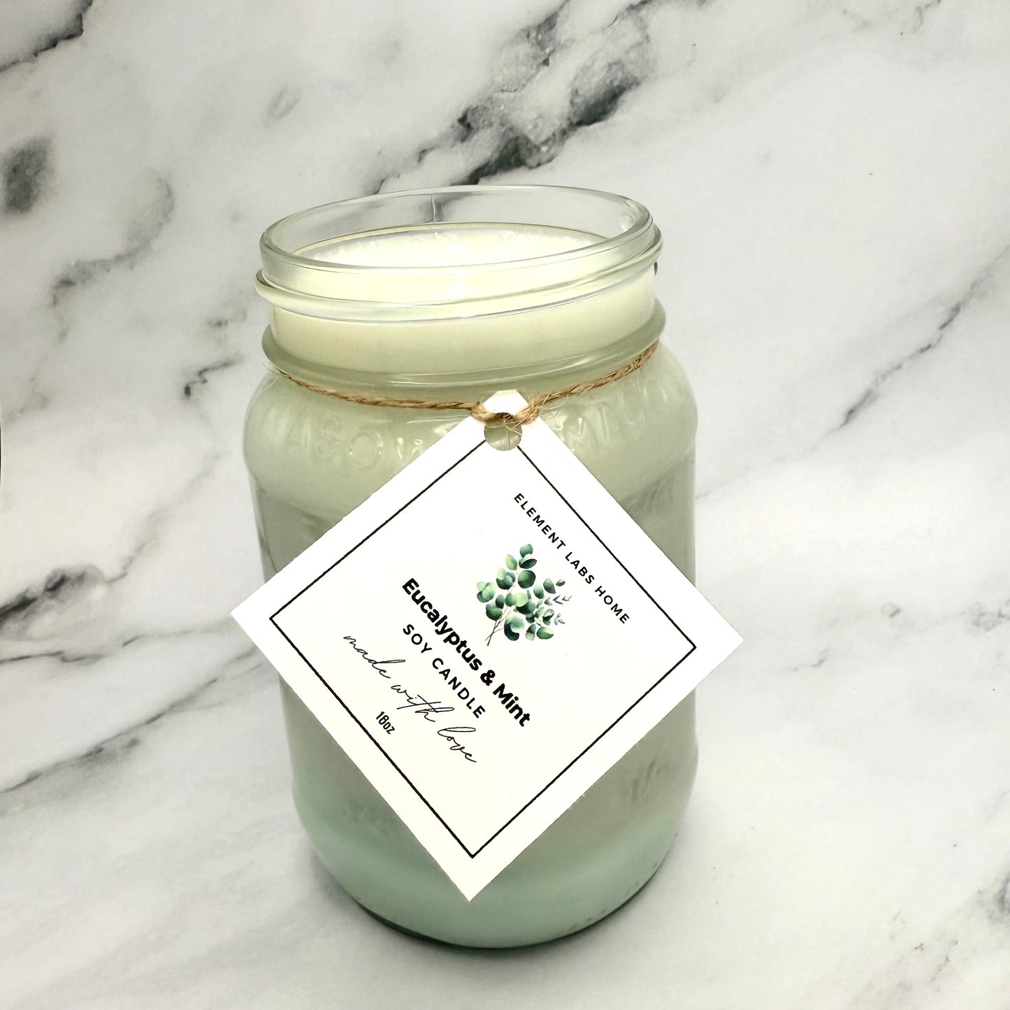 Soy Candle, Eucalyptus Mint