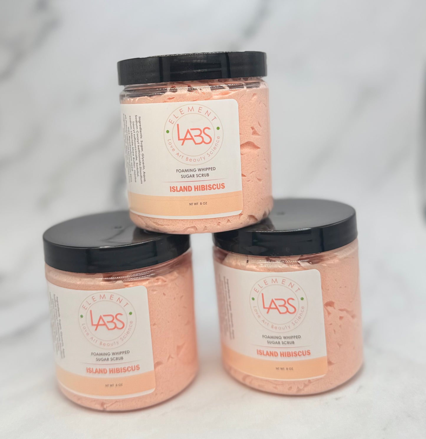 Foaming Whipped Sugar Scrub, Island Hibiscus