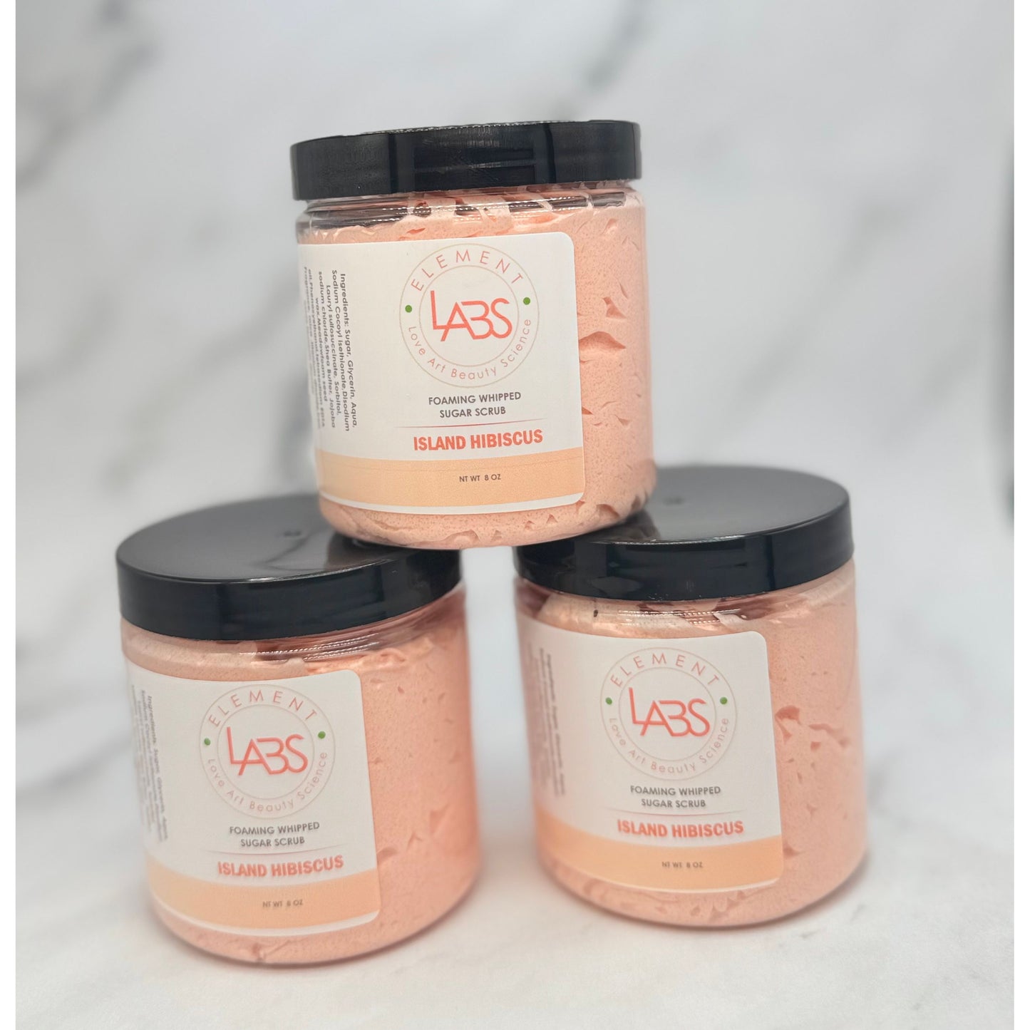 Foaming Whipped Sugar Scrub, Island Hibiscus