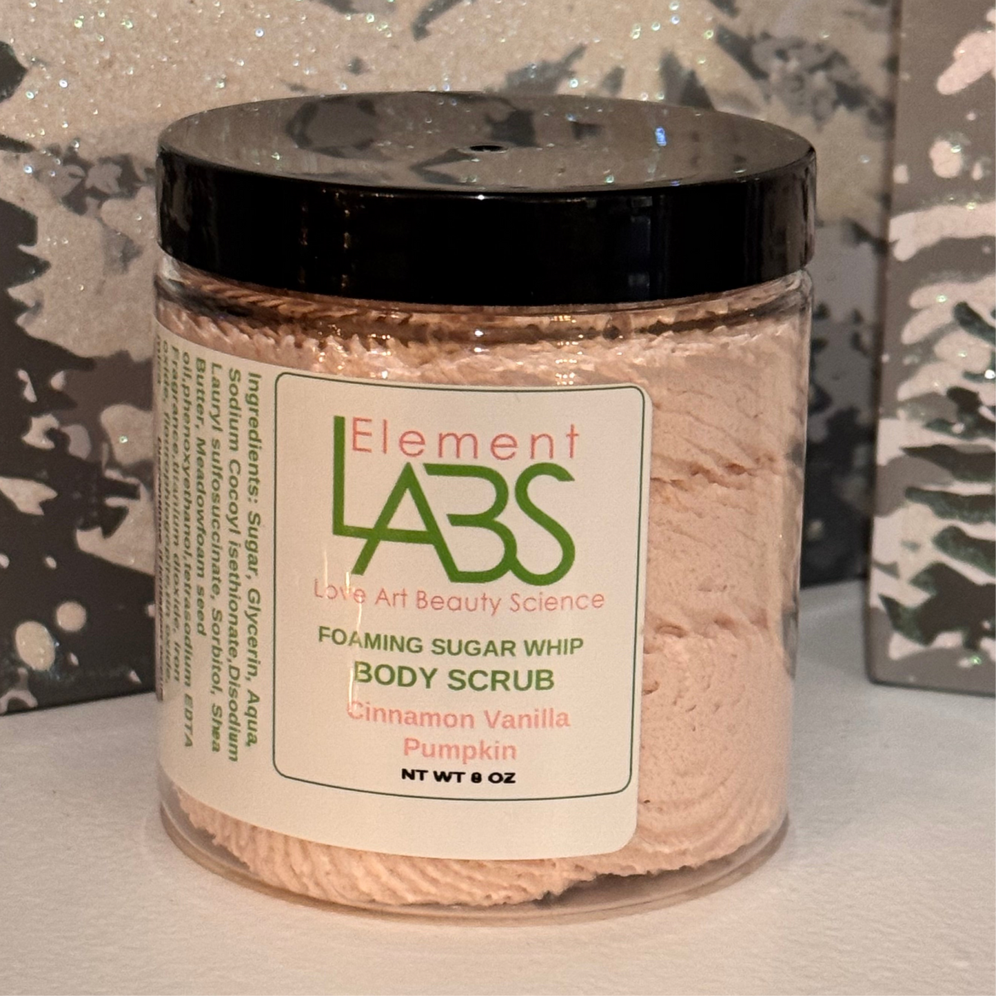 Foaming Whipped Sugar Scrub, Cinnamon, Vanilla & Pumpkin