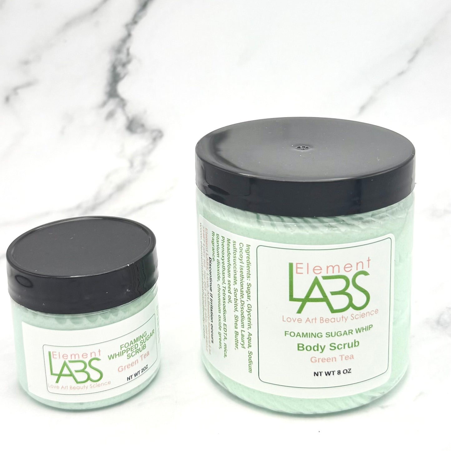 Foaming Whipped Sugar Scrub, Green Tea