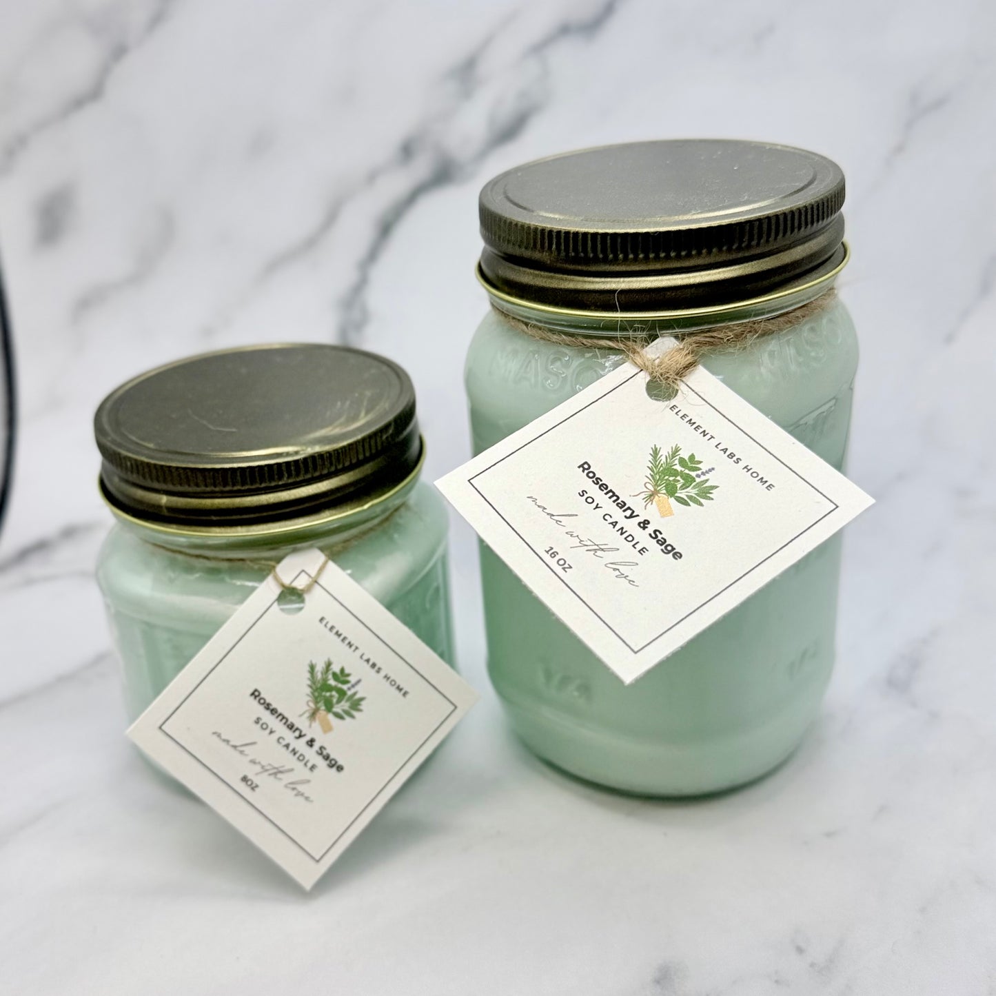 Soy Candle, Rosemary & Sage