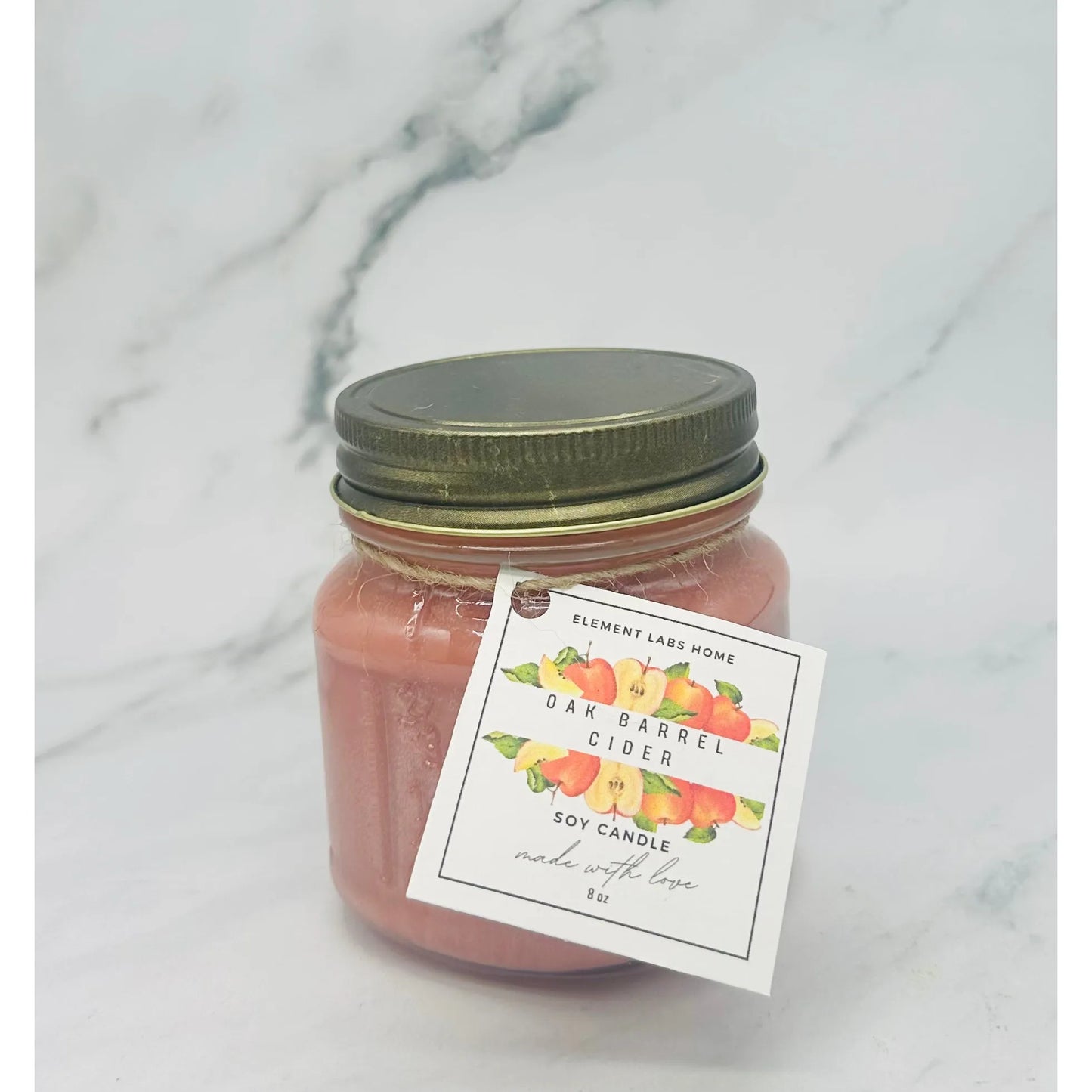 Soy Candle, Oak Barrel Cider Scent
