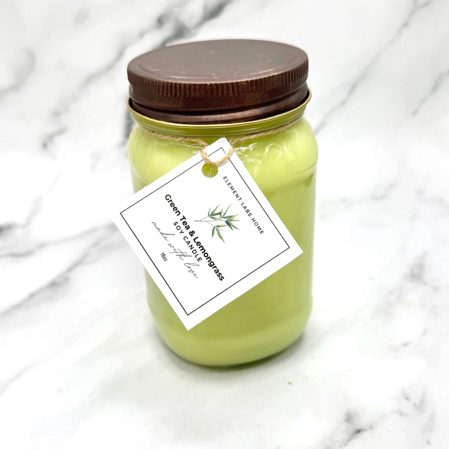 Soy Candle, Green Tea & Lemongrass