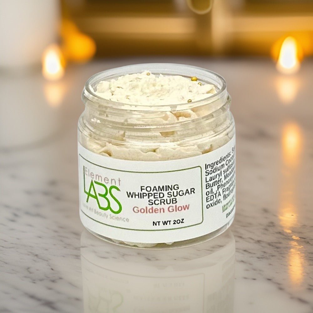 Body Scrub-Golden Glow, Whipped Sugar Scrub - Element LABS Bath and Body