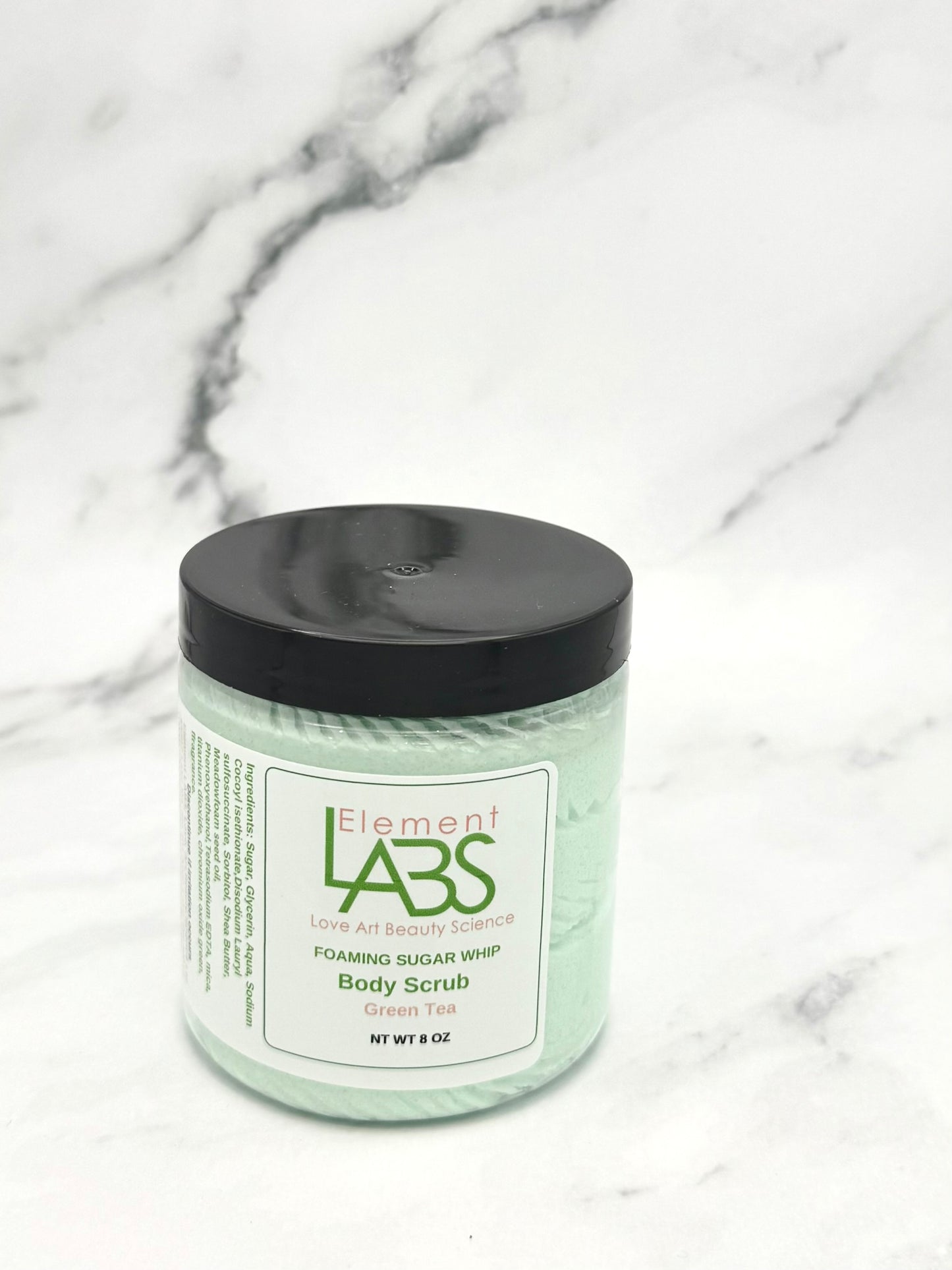 Foaming Whipped Sugar Scrub, Green Tea