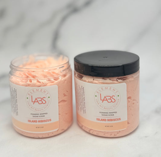 Foaming Whipped Sugar Scrub, Island Hibiscus