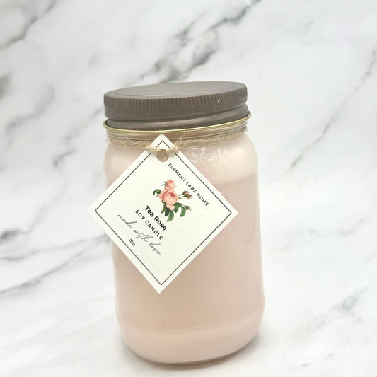 Soy Candle, Tea Rose