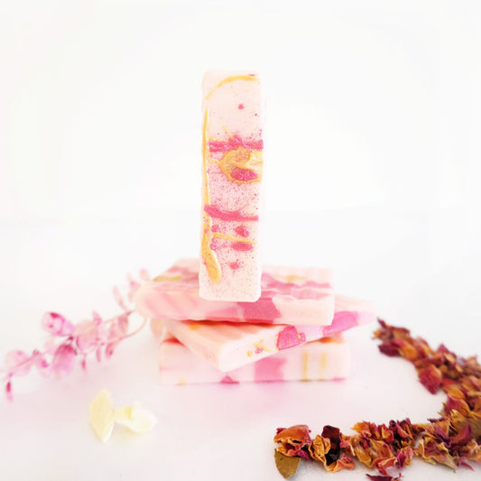 Handcrafted Strawberry Champagne luxury soap bar by Element LABS Bath and Body